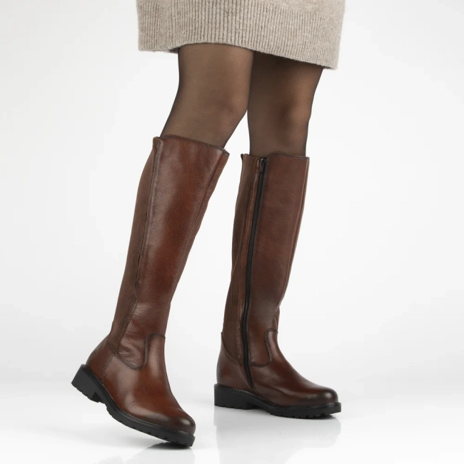 Leather boots RemonteR6594-24 brown
