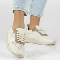 Skórzane sneakersy Filippo DP7622/26 BE beżowe
