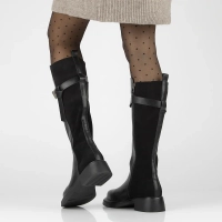 Leather boots DKZ6404/24 BK black