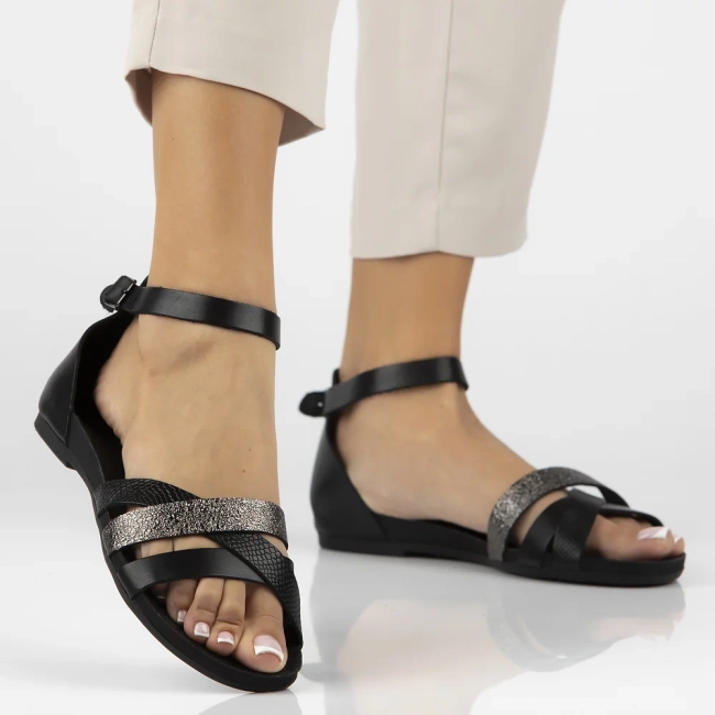 Leather sandals Filippo 40225 black