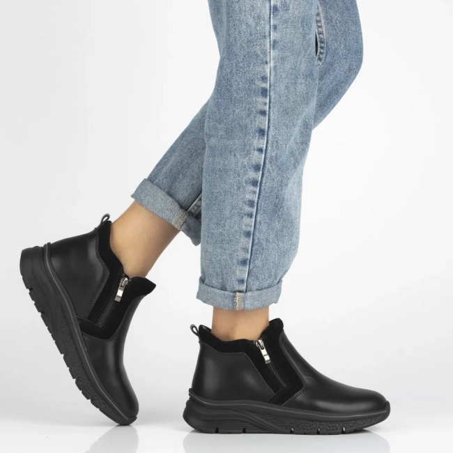 Leather ankle boots Filippo DBT7292/25 BK black