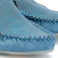 Mokasyny LEMAR 10016 N.Jeans+Rom. Popiel Niebieski