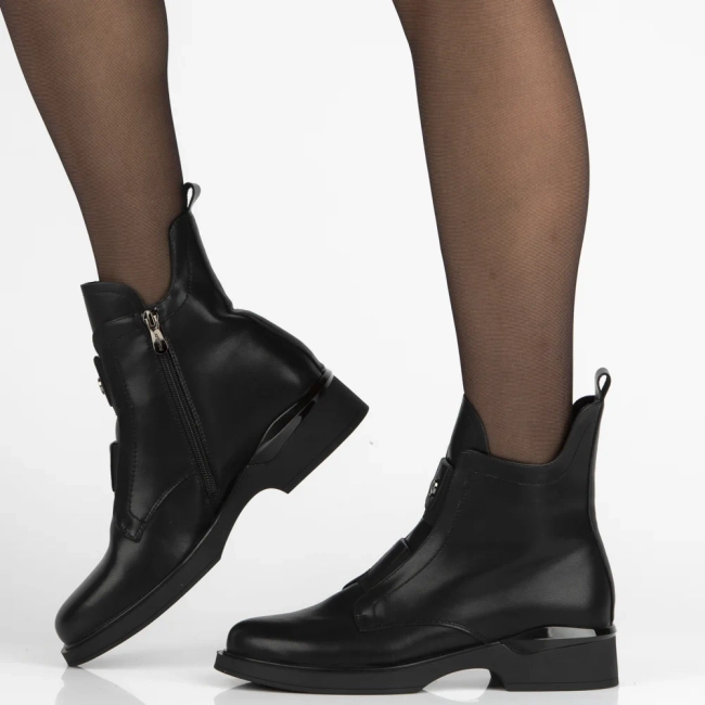 Leather ankle boots Filippo DBT7219/25 BK black