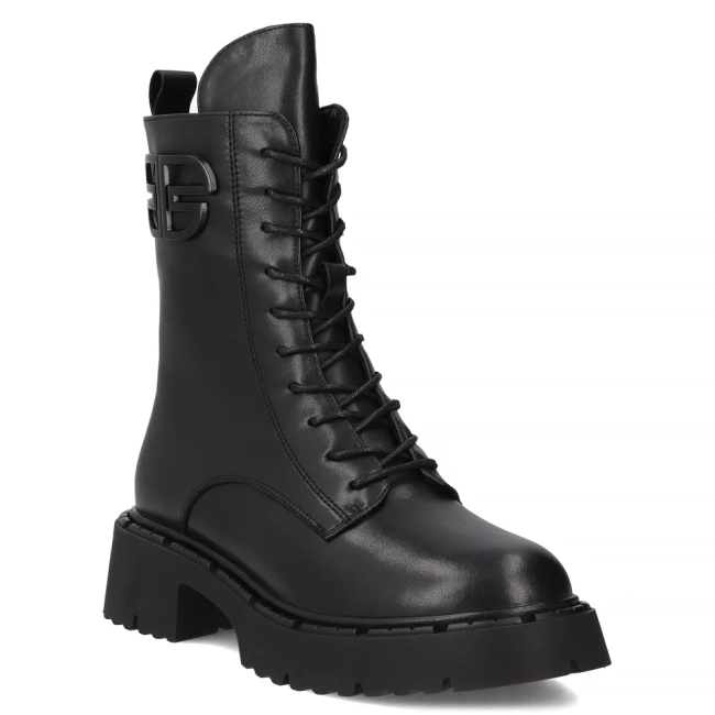 Skórzane botki typu workery Filippo DBT6583/25 BK czarne
