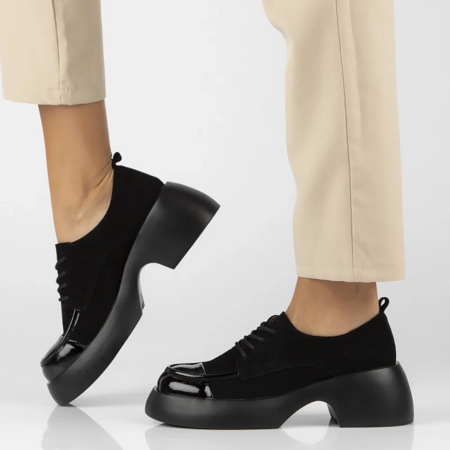 Leather shoes Filippo DP6462/24 BK black