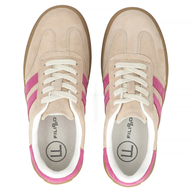 Leather sneakers Filippo DP6764/25 BE FH beige