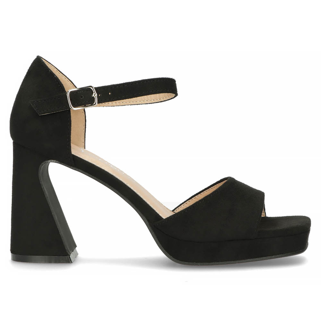 Sandały na obcasie Filippo DS4489/23 BK czarne