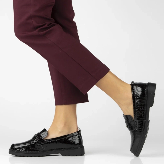 Leather shoes Filippo DP7409/25 BK CR black