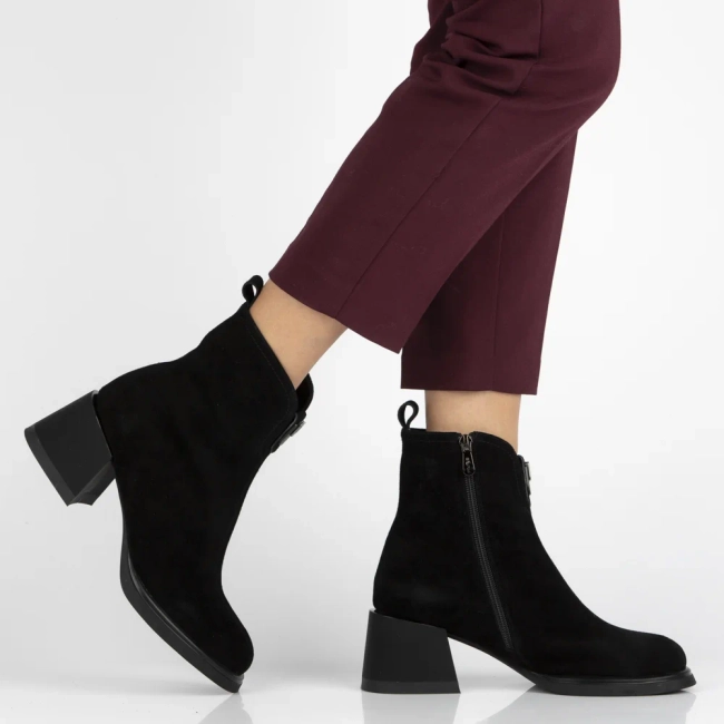 Leather ankle boots Filippo DBT7225/25 BK black