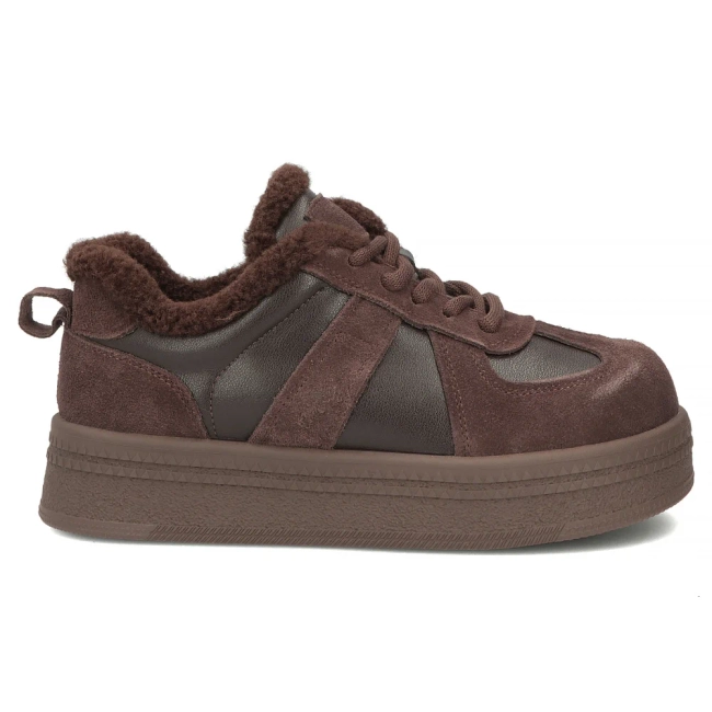 Skórzane sneakersy Filippo DP7948/26 D BR brązowe