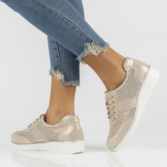 Leather shoes Filippo DP028/22 GO gold