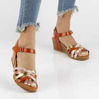 Leather sandals Yokono CADIZ-131 red