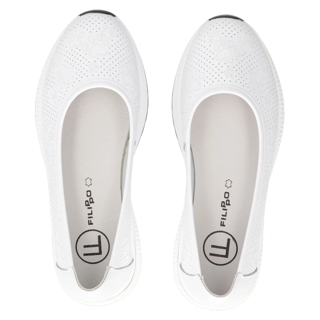 Leather shoes Filippo DP6719/25 WH white