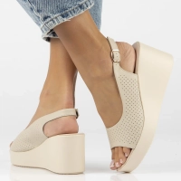 Leather sandals Filippo DS6204/24 BE beige