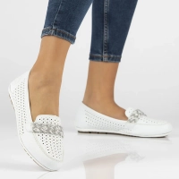 Leather loafers Rieker 46885-80 white