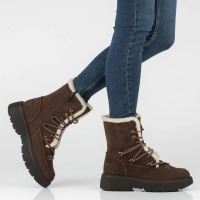 Leather platform ankle boots Filippo DBT8314/26 D BR brown