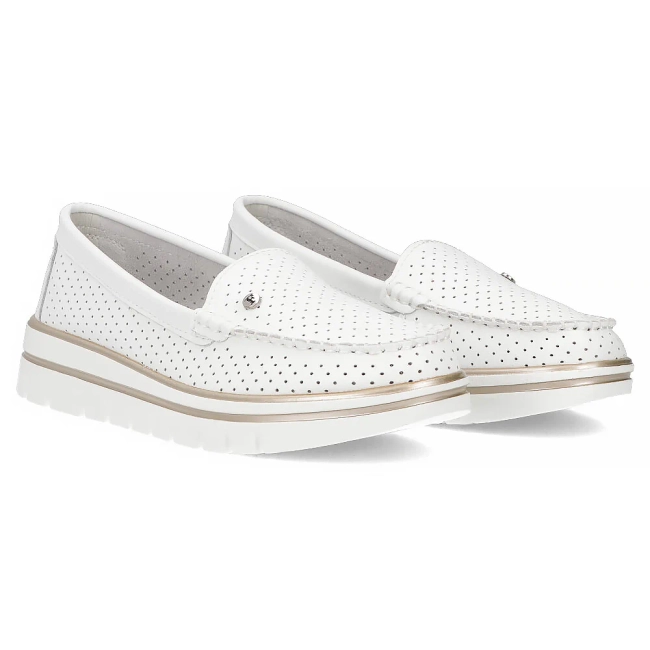 Leather loafers Filippo DP7006/25 WH white