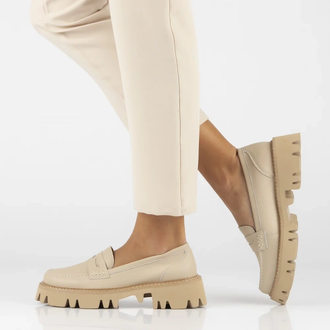 Leather shoes Filippo DP6088/24 BE beige