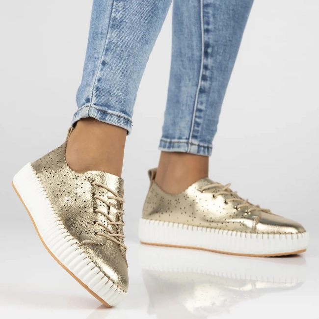 Leather shoes Filippo DP6761/25 GO gold