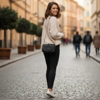 Handbag Toscanio Leather A32 black