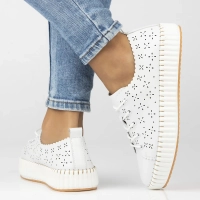 Leather shoes Filippo DP6761/25 WH white