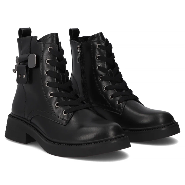 Leather ankle boots Filippo DBT7151/25 BK black