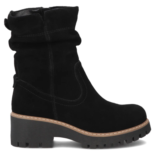 Skórzane botki Filippo DBT6402/25 BK czarne