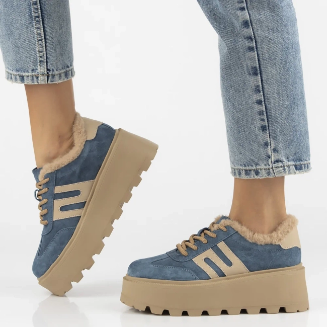 Leather sneakers Filippo DP7110/25 BL blue