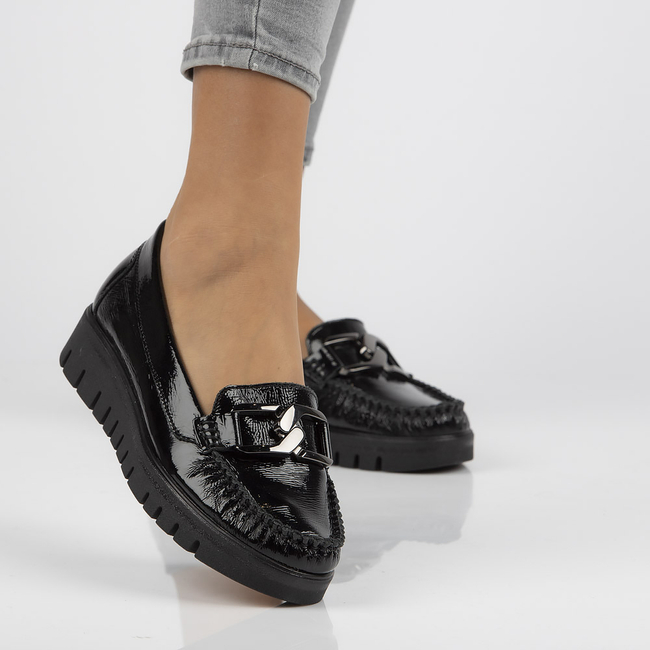 Leather loafers Filippo 10134 black