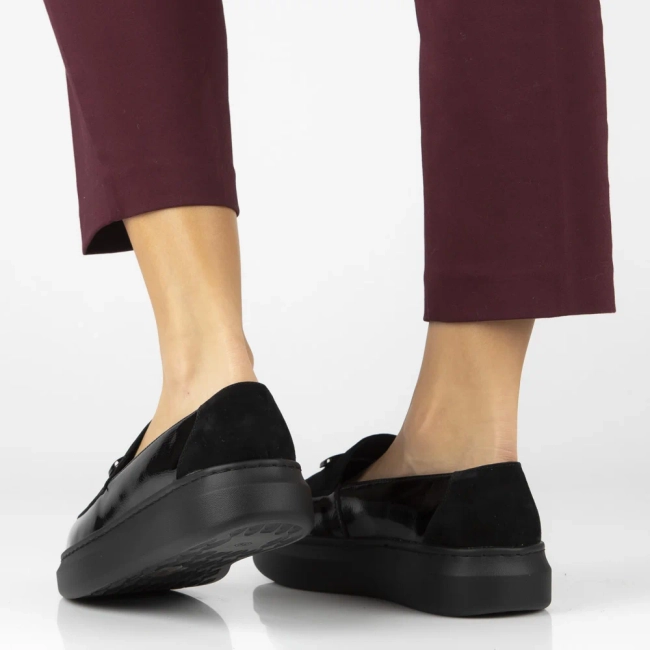 Leather shoes Filippo DP7216/25 BK black