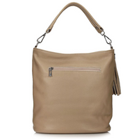 Torebka Toscanio Hobo Skórzana 1677 beżowa