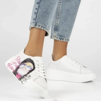 Skórzane sneakersy Filippo DP6835/25 WH białe