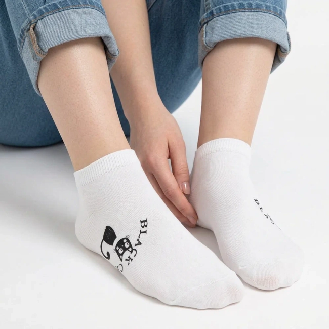 Women's Socks MY2007 Cat white