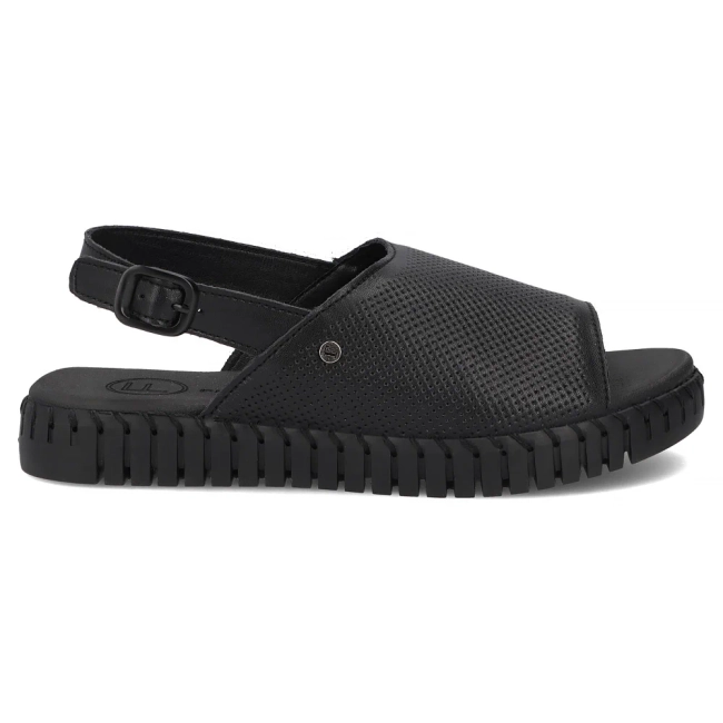 Skórzane sandały Filippo DS7627/26 BK czarne