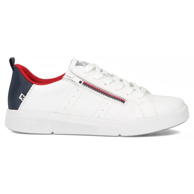 Skórzane sneakersy Rieker 41906-80 białe