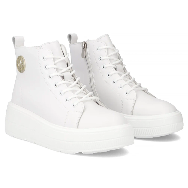 Leather ankle boots Filippo DBT6374/25 WH white