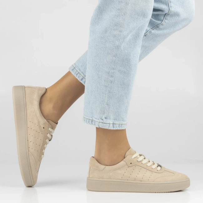 Leather sneakers Filippo DP7524/26 BE beige