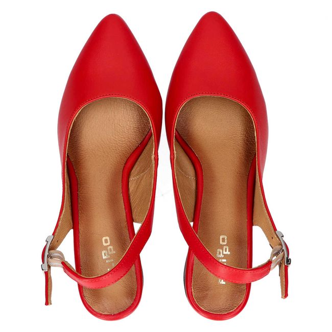 Sandały Filippo 04481-08/00-1 Czerwony