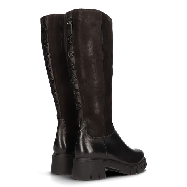 Skórzane kozaki Simen 4324A czarne