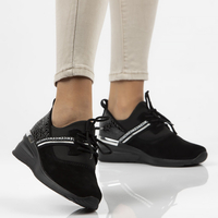 Leather sneakers Filippo DP1388/22 BK BK black