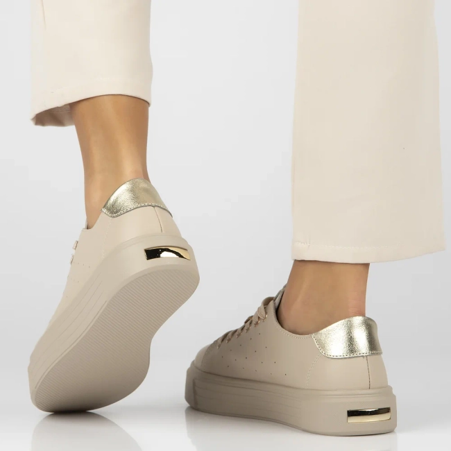 Leather sneakers Filippo DP6854/25 BE beige