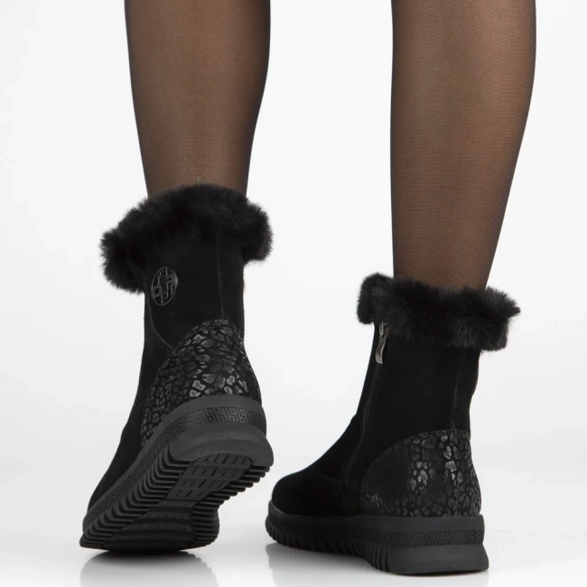 Leather ankle boots Filippo DBT7271/25 BK black