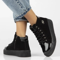 Leather ankle boots DBT6483/24 BK black