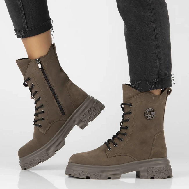 Leather ankle boots DBT6443/24 TP taupe