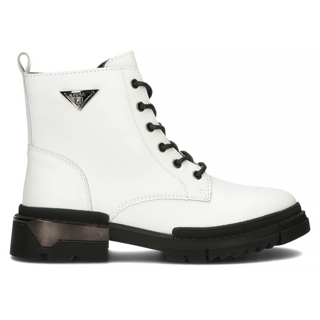 Skórzane botki Filippo DBT4147/22 WH białe