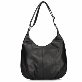 Torebka Toscanio Hobo Skórzana B62 czarna