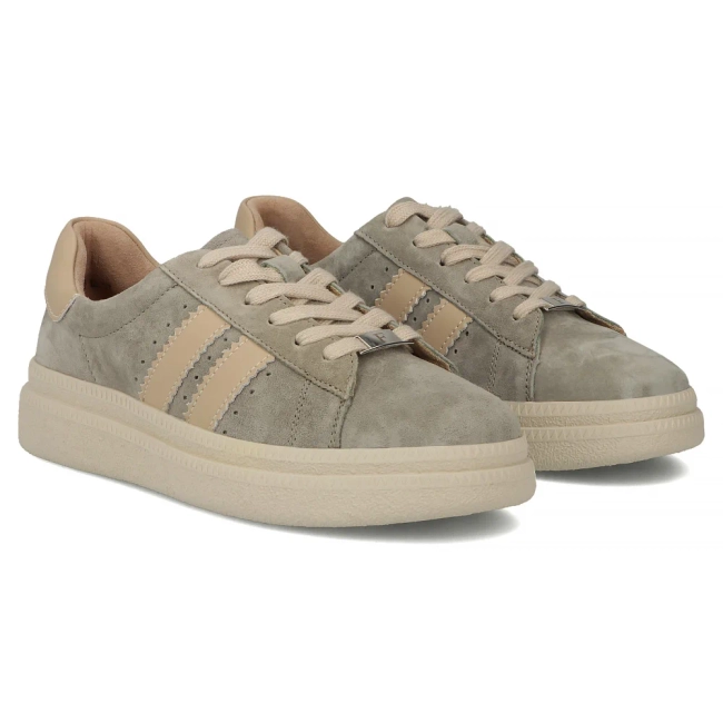 Skórzane sneakersy Filippo DP7499/26 KH szare