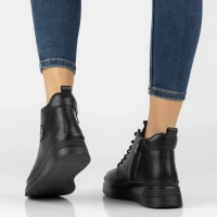 Leather platform ankle boots Filippo DBT4215/26 BK BK black