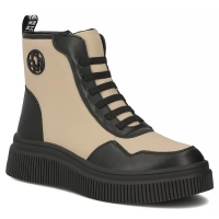 Leather ankle boots Filippo DBT7298/25 BE BK beige