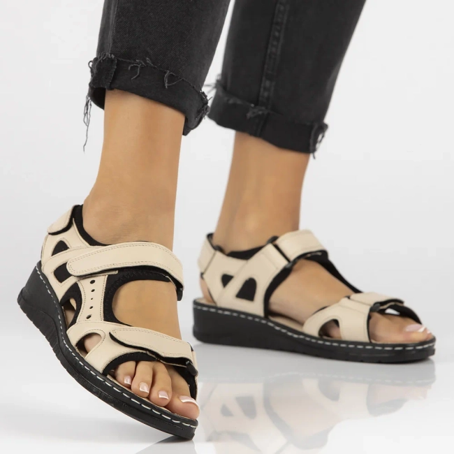 Leather sandals Artiker 52C0294 beige